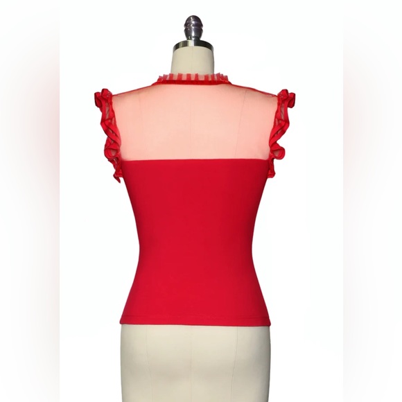 NWT Kitten D’Amour La Donna Italiana Jersey Flutter Sleeve Top - Picture 12 of 12